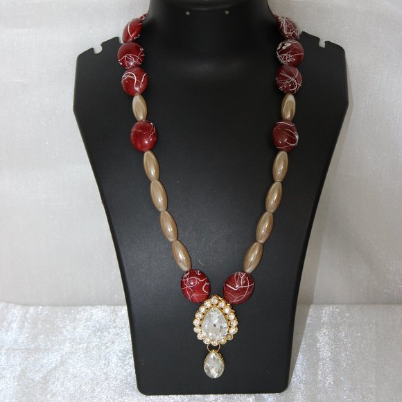 Jewelry - Kundan Red Beads Raani Haar